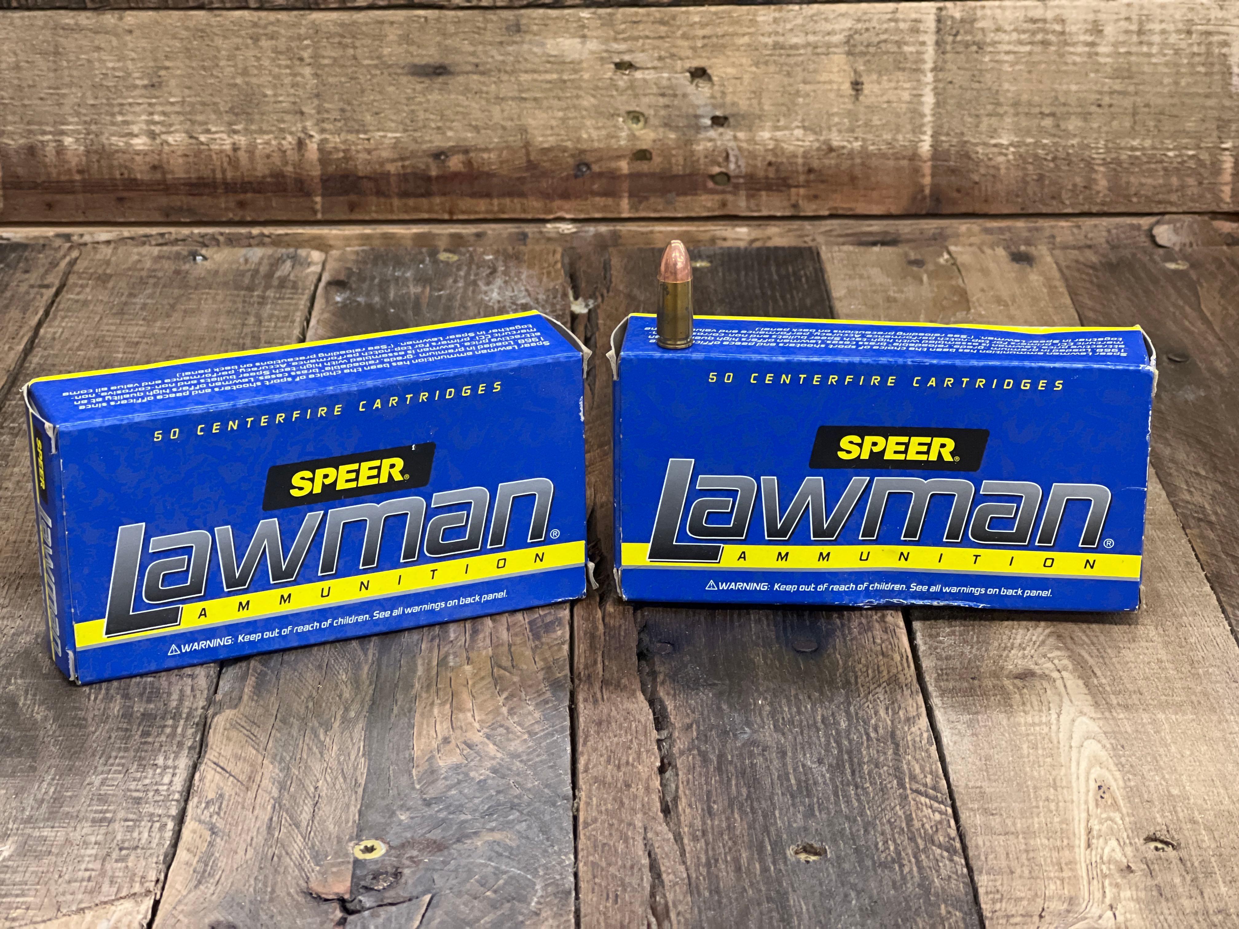 2 BOXES OF SPEER LAWMAN 9MM LUGER 115 GR. FMJ AMMO 50