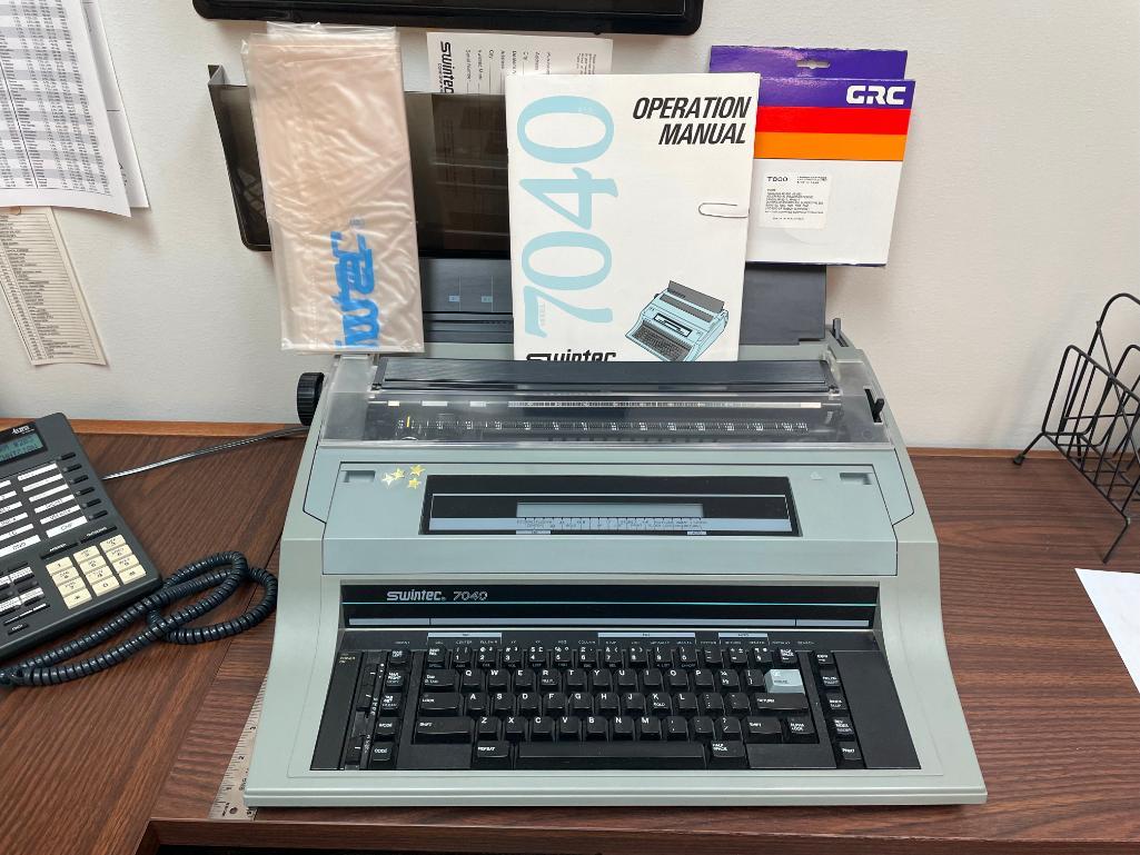 swintec-7000-electronic-typewriter-w-manual-supplies-and-optimus-tower-fan-model-f-7320
