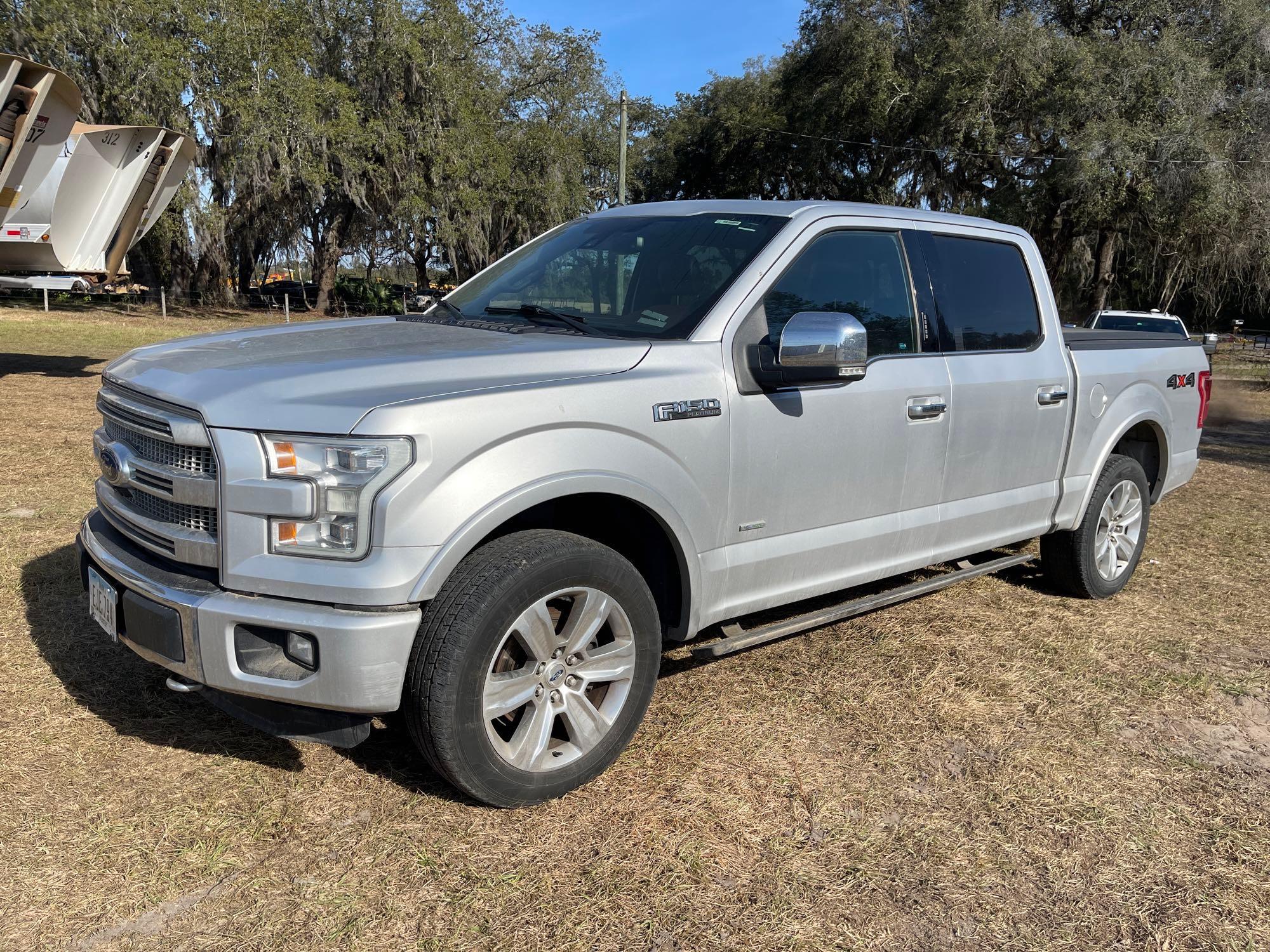 2016 FORD F150 PLATINUM VN:B36933 4x4 Powered By Gas