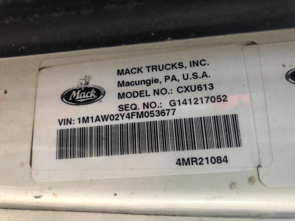 2015 MACK CXU613 TRUCK TRACTOR VN:53677 Powered By