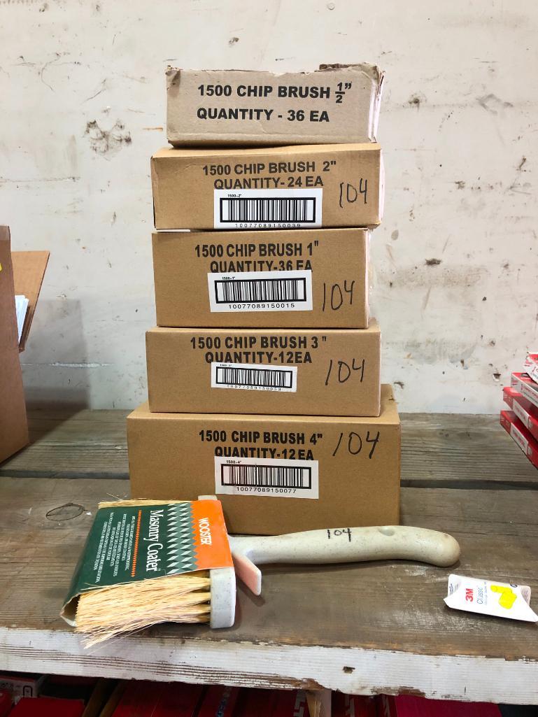 (5) BOXES OF 1/2IN. UP TO 4IN. PAINT BRUSHES SUPPORT