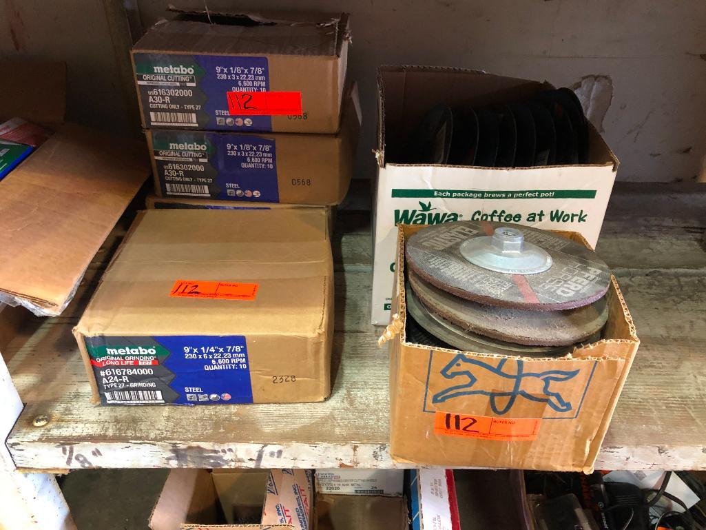 (4) BOXES OF UNUSED METABO 9IN. X 1/4IN. X 7/8IN.