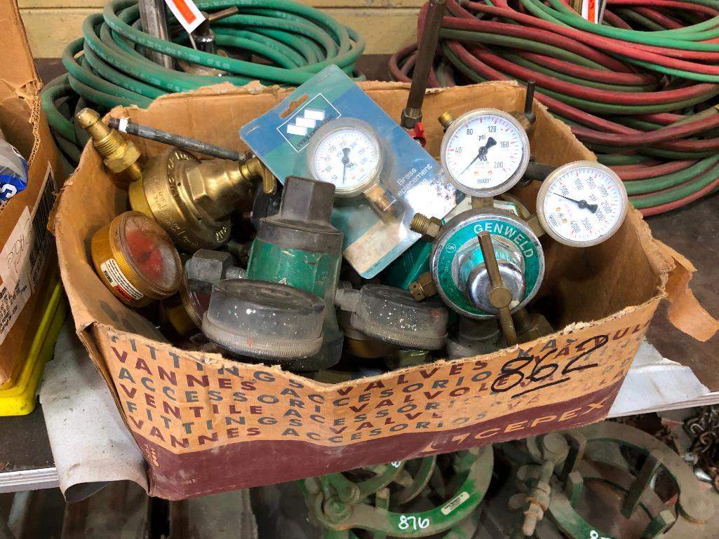 BOX OF ASSORTED TORCH GUAGES SUPPORT EQUIPMENT