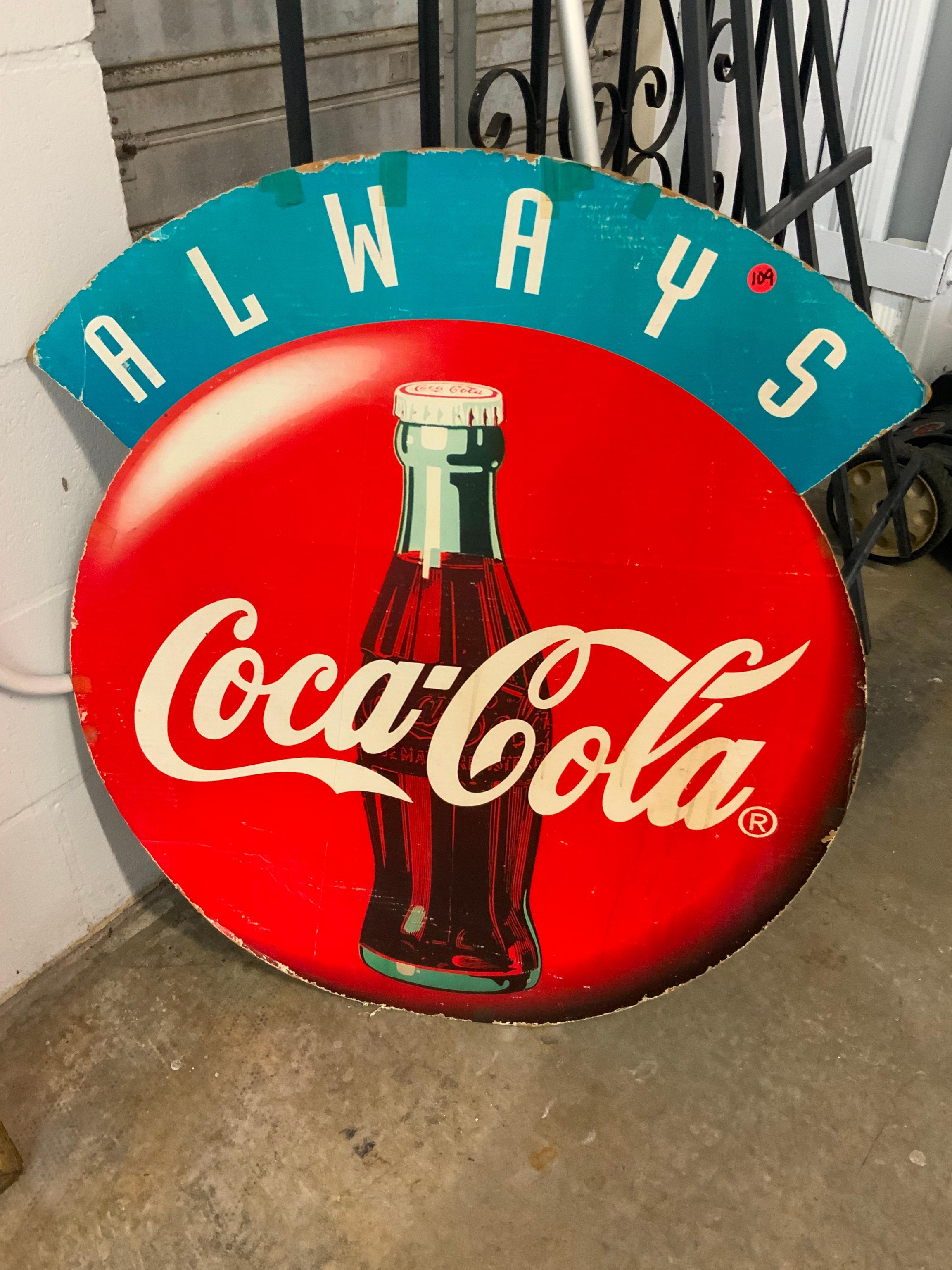 COCA COLA SIGN FRAMED PICTURE TRELLIS WALL MOUNT