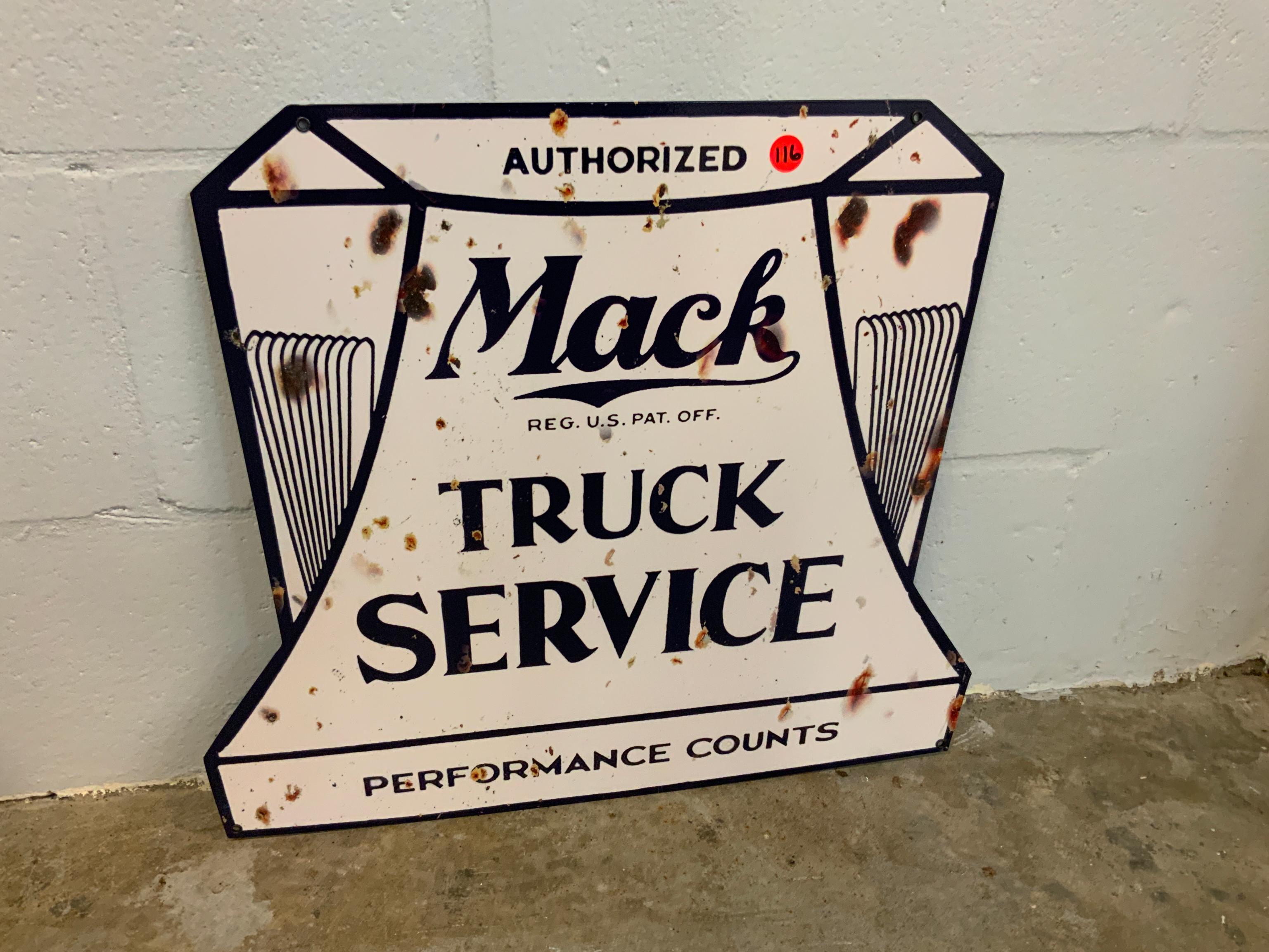 REPRODUCTION MACK TRUCK SERVICE SIGN COLLECTIBLE SIGN