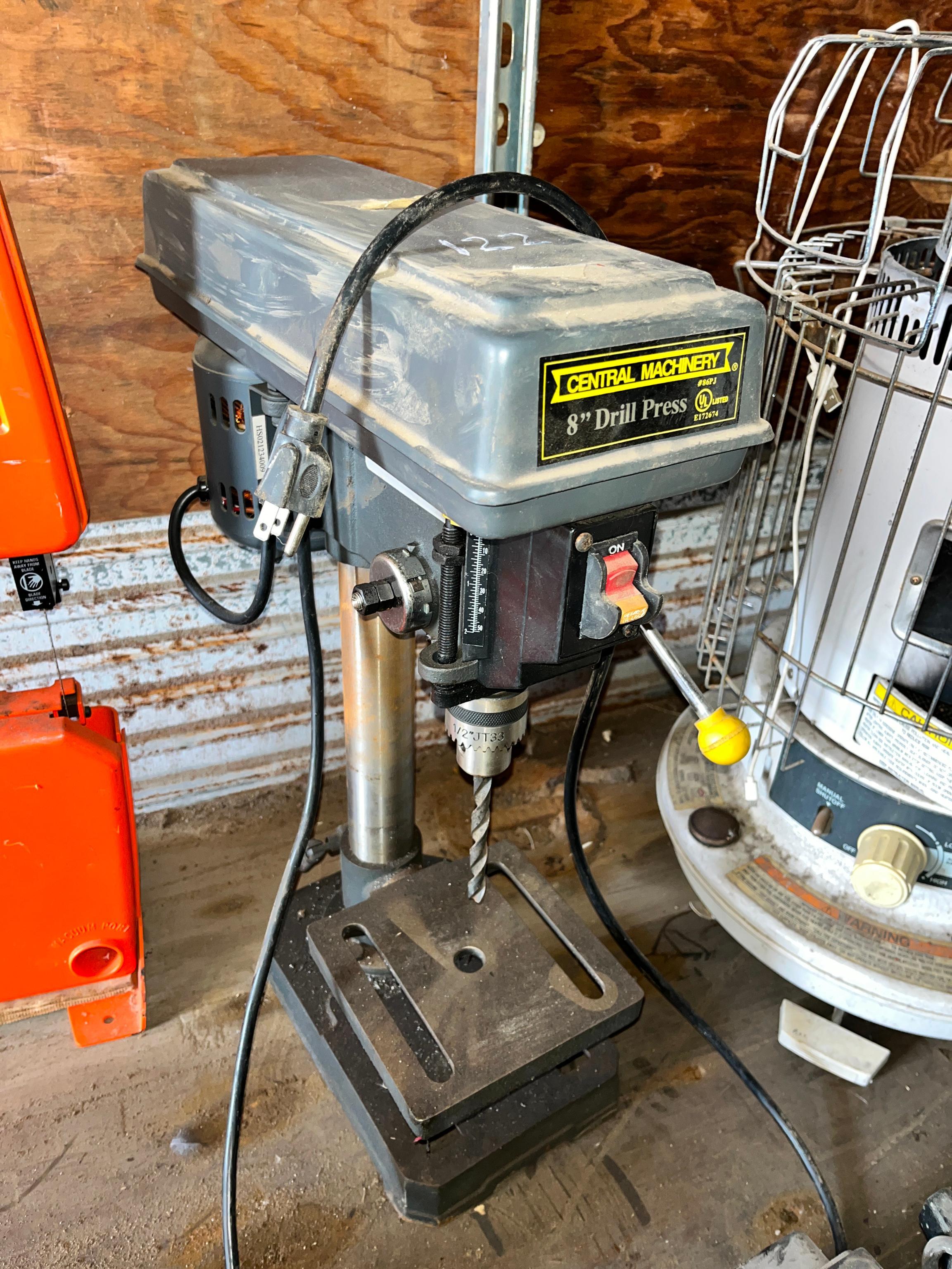 CENTRAL MACHINERY 8” DRILL PRESS SUPPORT EQUIPMENT