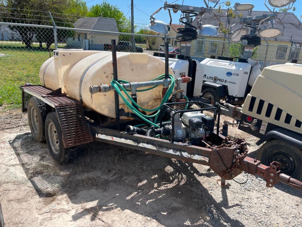 WYLIE 500 GALLON WATER TRAILER VN:342515 Equipped With