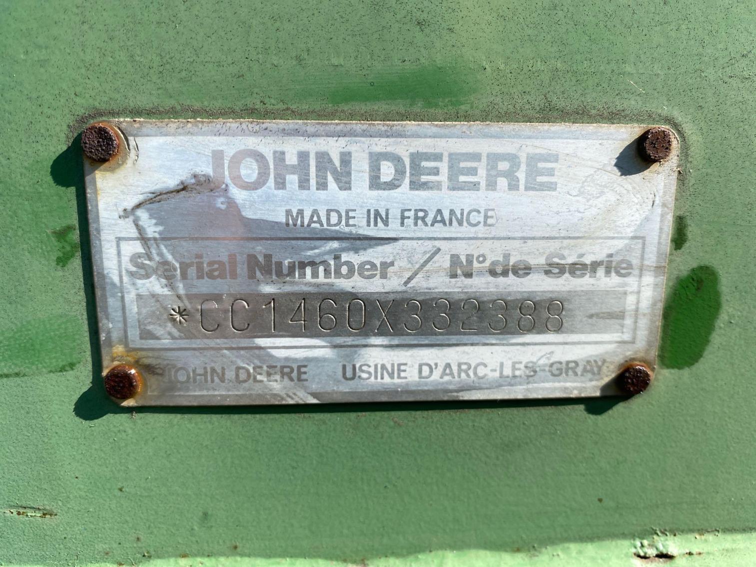 Image for John Deere 1460 Disc Bine  Serial #CC1460X332388