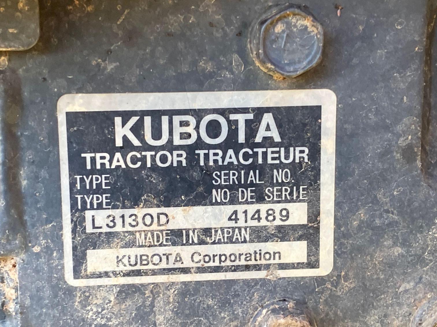 Image for Kubota L3130 4wd Tractor, W LA513 Loader, Hydrostatic Transmission, Only 955 Hours,  Serial #41489