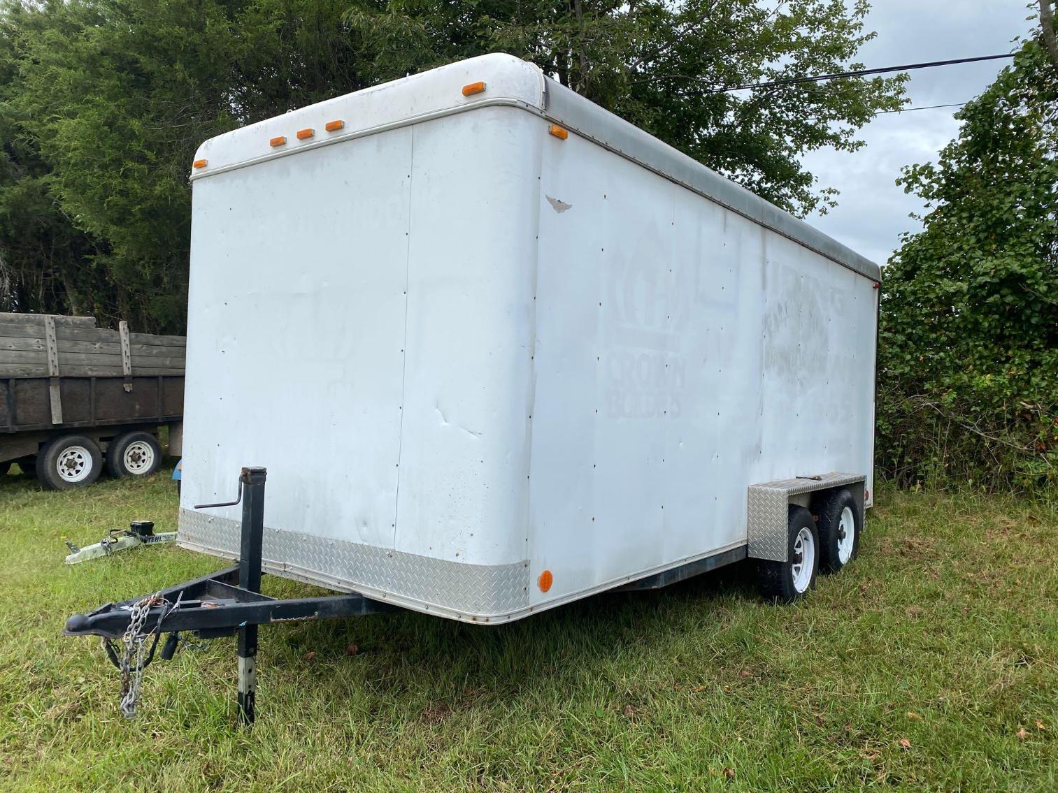 Image for Enclosed Box Trailer 7Wx 16Lx 6’6” H, W/Barn Doors and Custom Fold Down Ramp