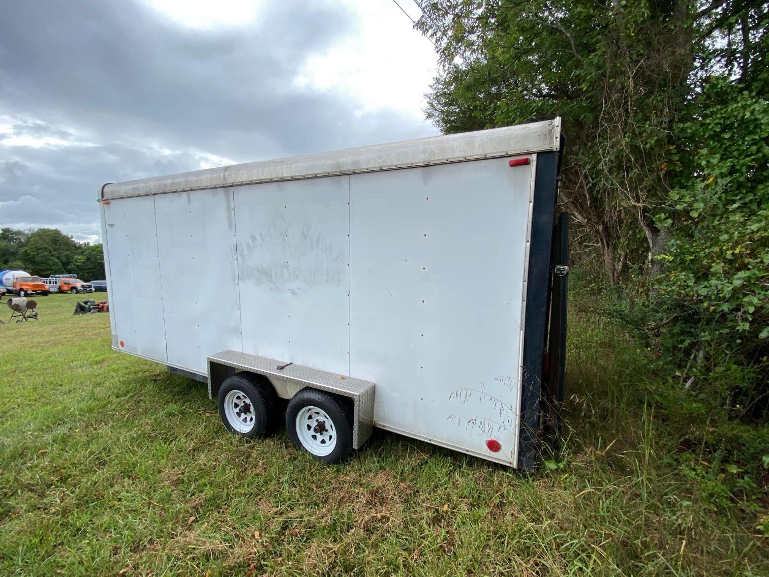 Image for Enclosed Box Trailer 7Wx 16Lx 6’6” H, W/Barn Doors and Custom Fold Down Ramp