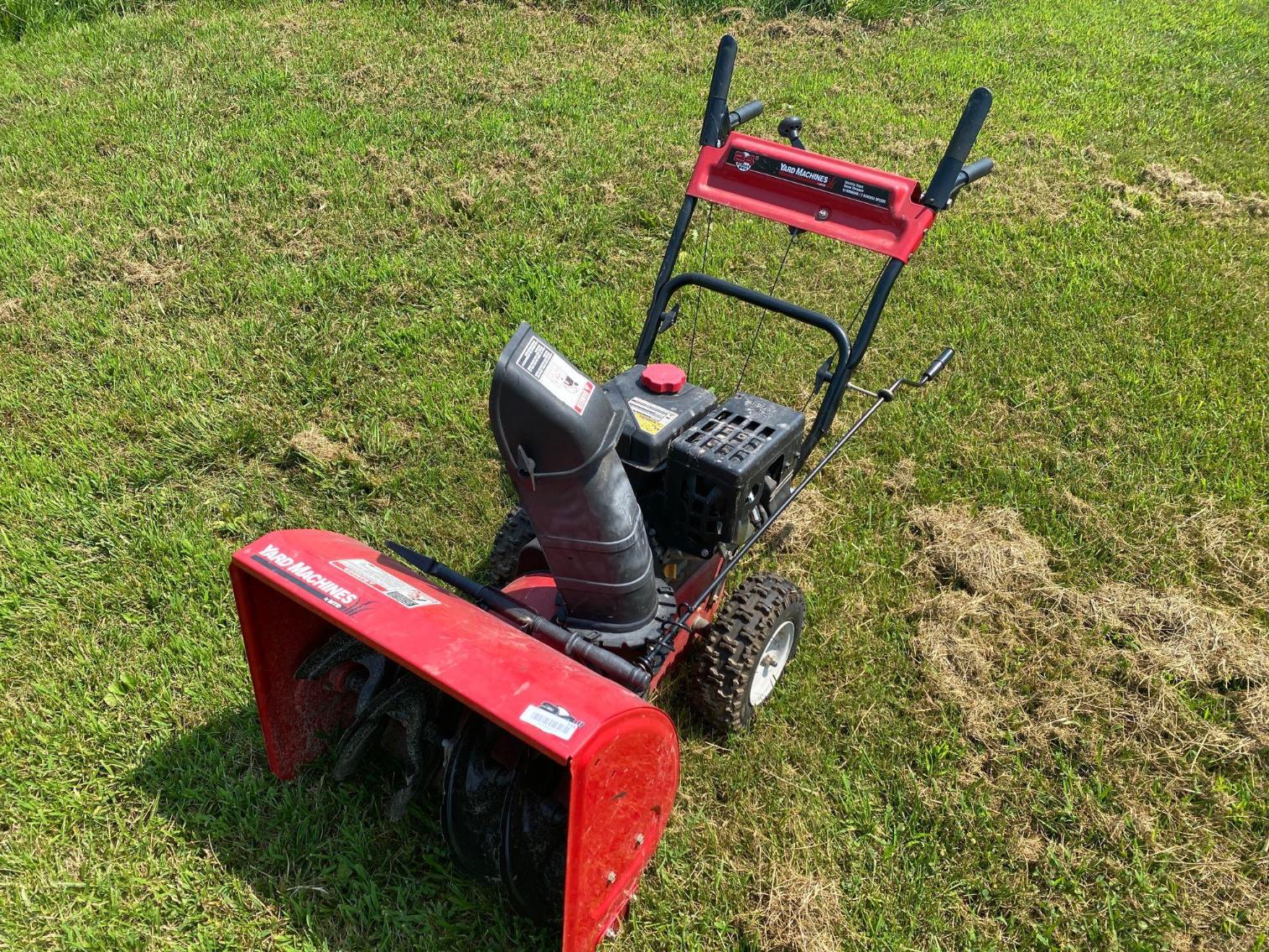 Image for 24” Yard Machines Snow Blower, Electric Start, Per Seller Runs Well 