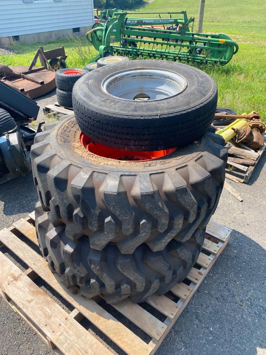 Image for Kubota B Series R4 Foam Filled Tires and Wheels, Like New