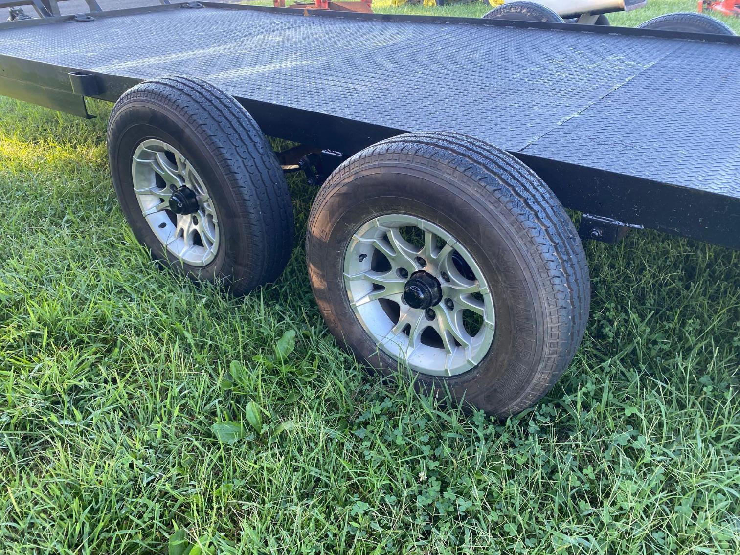 Image for 18’ All Steel Custom Built Equipment Trailer, W Ramps, (No Title)