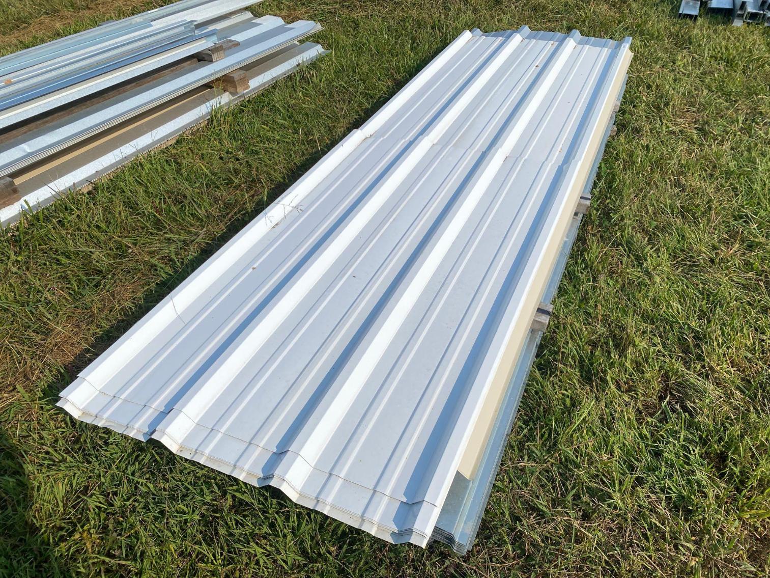 Image for Group of Various Size Galvanized Vertical Wall Panels 