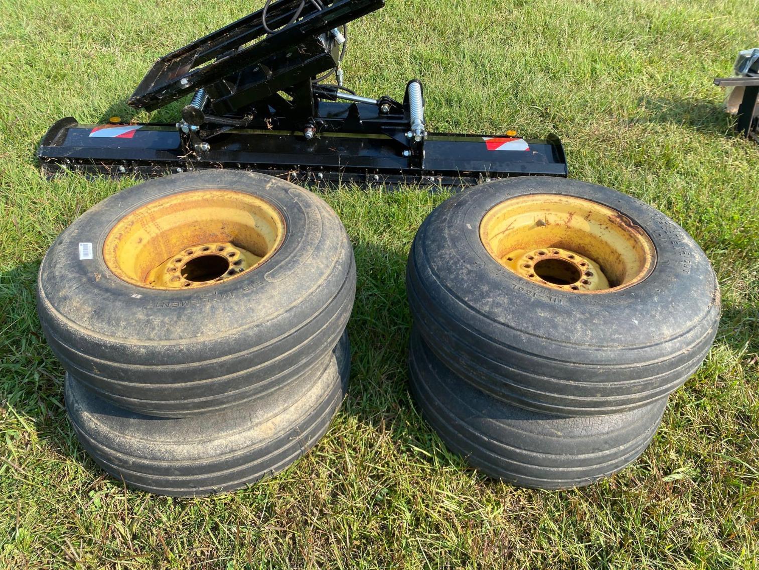 Image for 4- 11L-15 Hay Wagon Tires and Wheels
