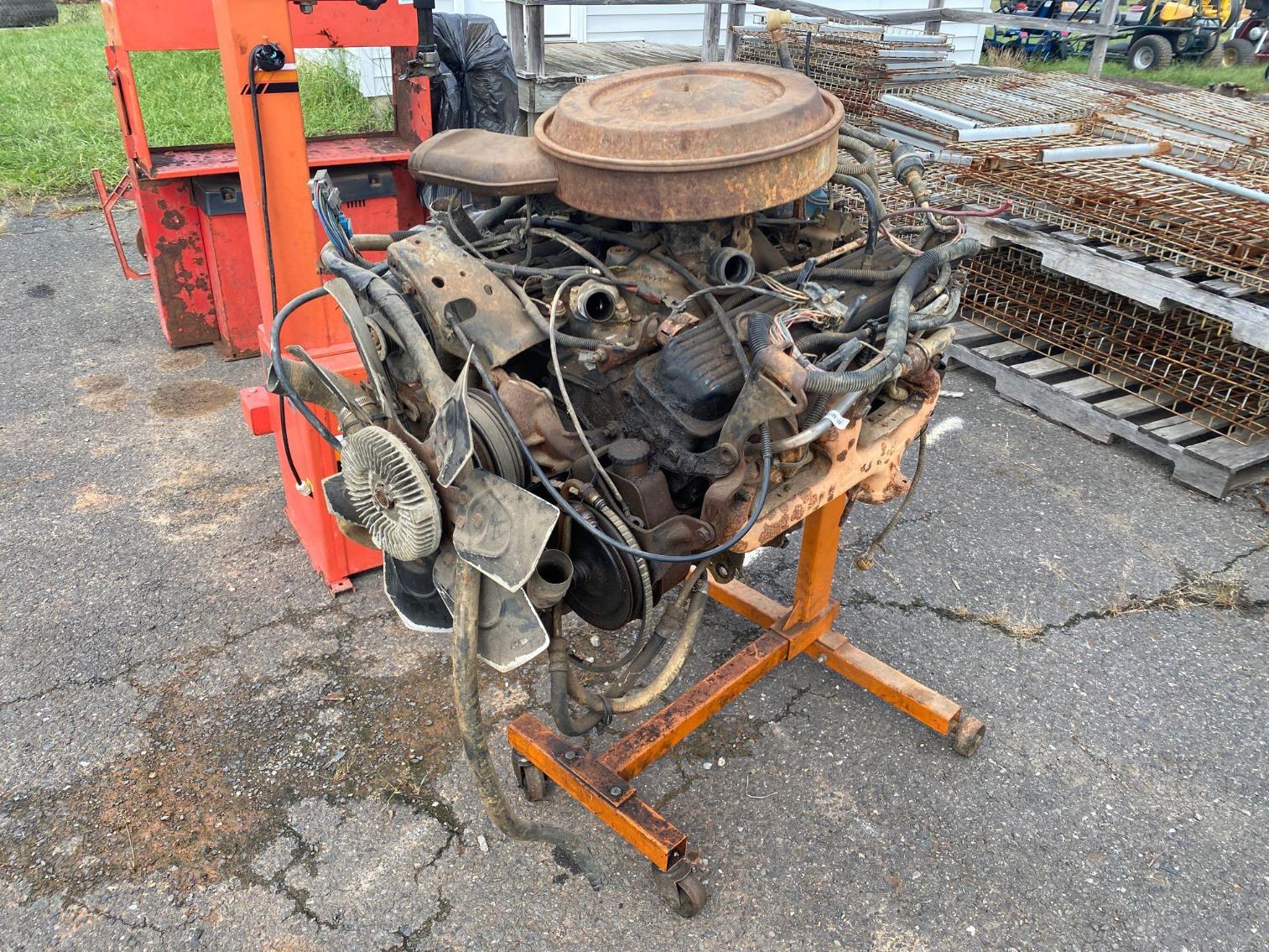 Image for 1986 Chevy 5.7L Complete Engine - Per Seller 85K, Ran when removed.  Comes w/Engine Stand