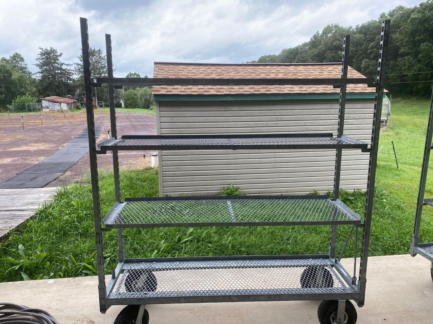 Image for Wellmaster Greenhouse/Nursery Cart w/ Adjustable Expanded Metal Shelves 70