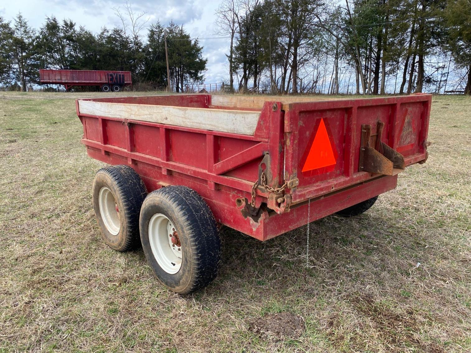 Image for Dump Trailer Dual Axle, Hydraulic Dump (Pin Tongue) w/Spreader Gate 6’x10’ w/2 Ft. High Sides
