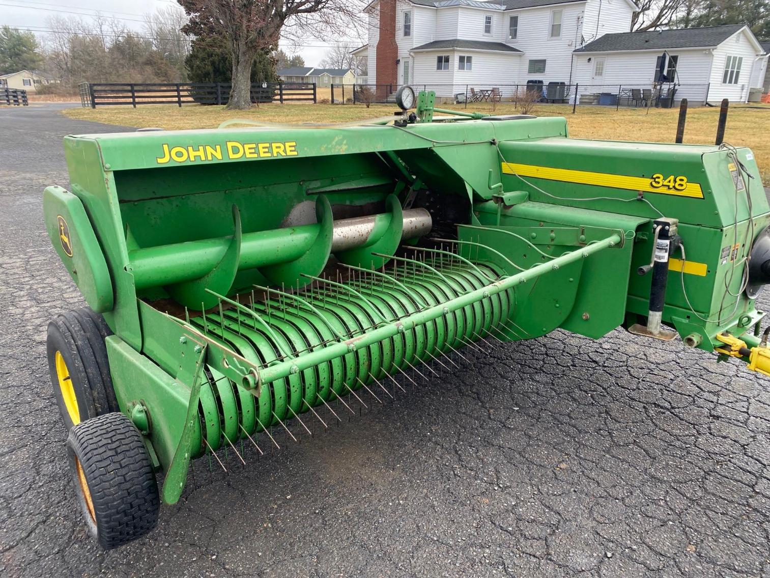 Image for John Deere Model 348 w/ Square Baler, Wire Tie square Bales, Works as should per seller