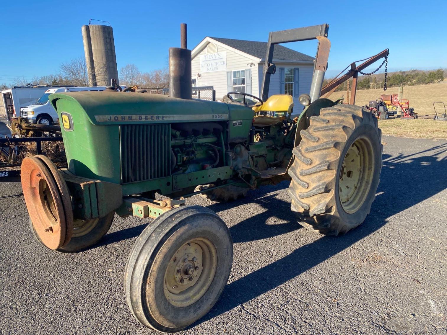 Image for John Deere 2030 Tractor 2WD Diesel Single Remote & ROPS Hours: 6412 (Showing)