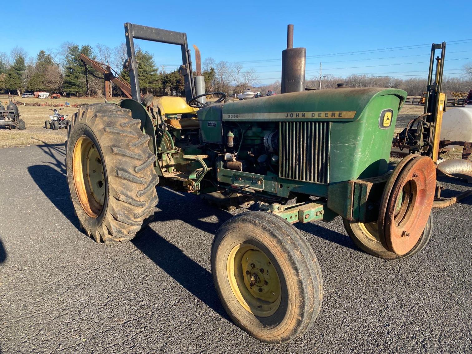 Image for John Deere 2030 Tractor 2WD Diesel Single Remote & ROPS Hours: 6412 (Showing)