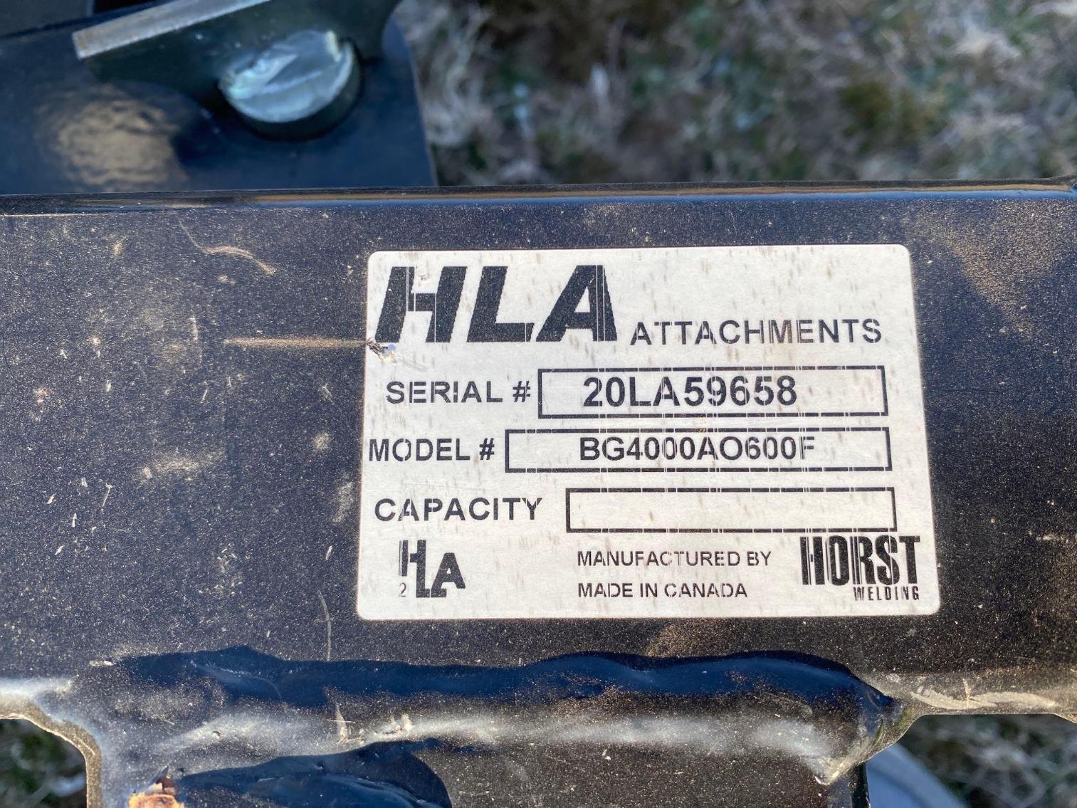 Image for HLA BG4000 Bale Grapple Euro/Global Quick Attach Style Serial 20LA59658
