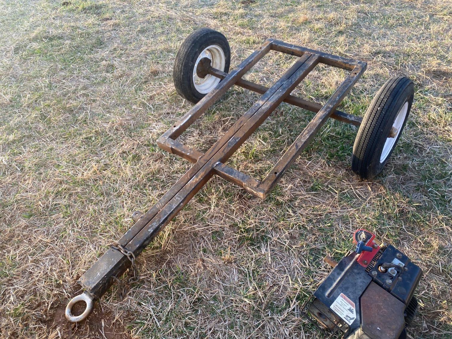 Image for Small Trailer Frame with Tires 4 x 2.5 Ft.