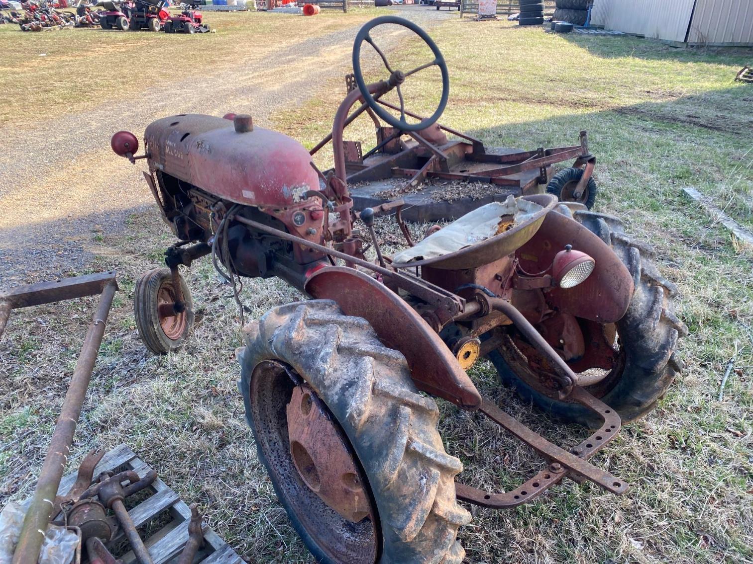 Image for Farmall Cub Tractor for Parts or Restoration, Blade, Mower,Misc Parts