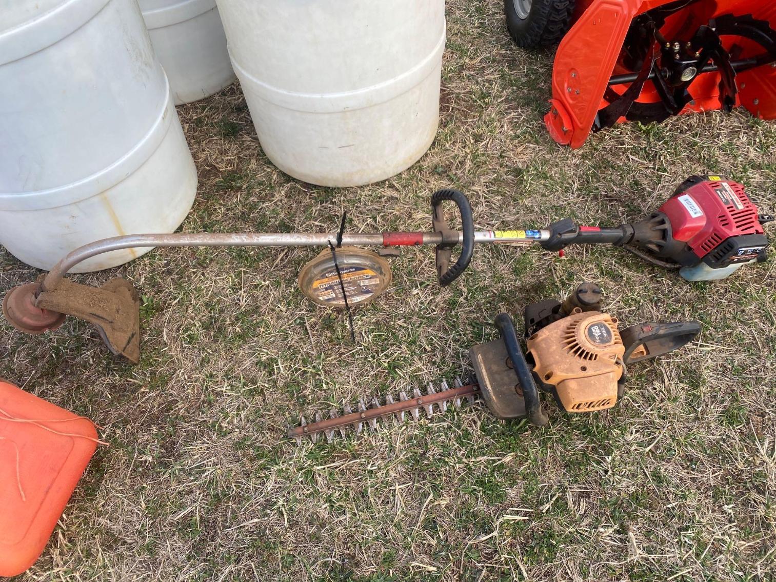 Image for Troy Bilt Weedeater and Pro Hedge Trimmer Per Seller Weedeater Runs