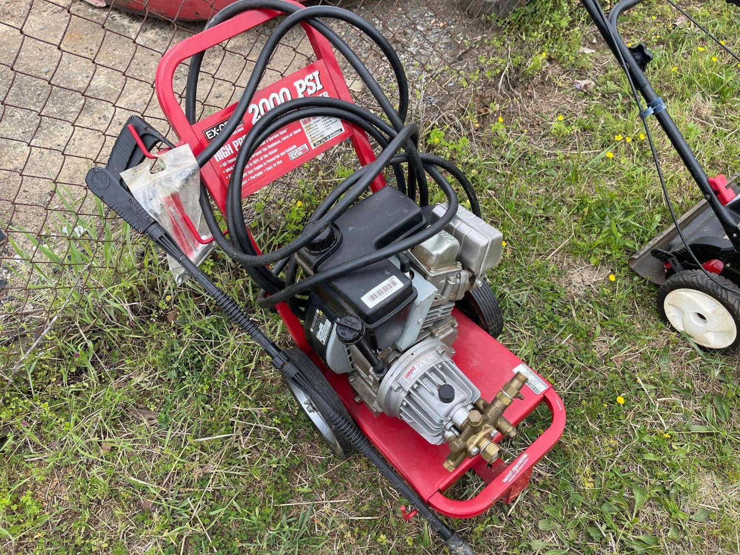 Image for EX-Cell Pressure Washer 2000 PSI, per seller- needs carb work