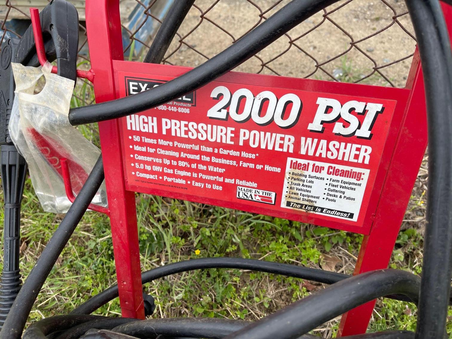 Image for EX-Cell Pressure Washer 2000 PSI, per seller- needs carb work