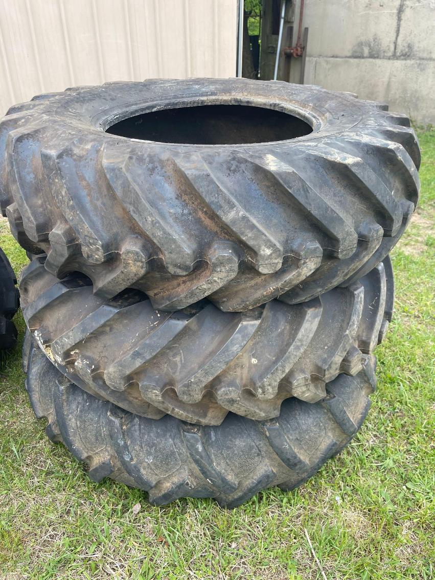 Image for 2- Good year tires size 12.9x24, 1- Agricultural 14.9-28 Tire 