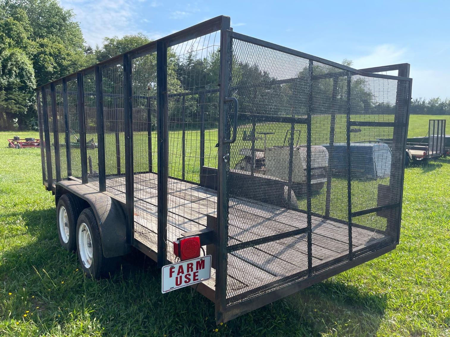Image for 6'x16' Homemade Trailer w/ High Wire Sides. Assigned ID VA-381750-TR