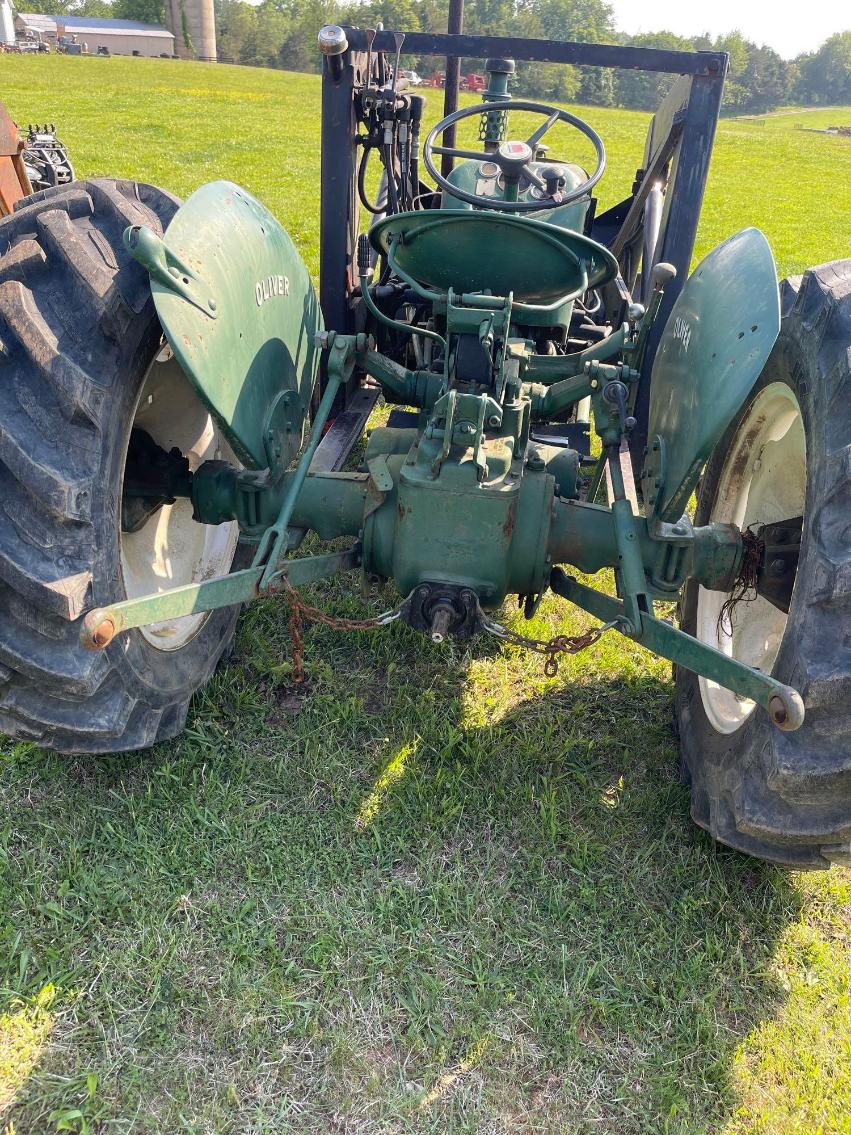 Image for 1957 Super 55 Oliver Tractor with Loader, comes with hood and grill for Oliver 550. Per seller- sta