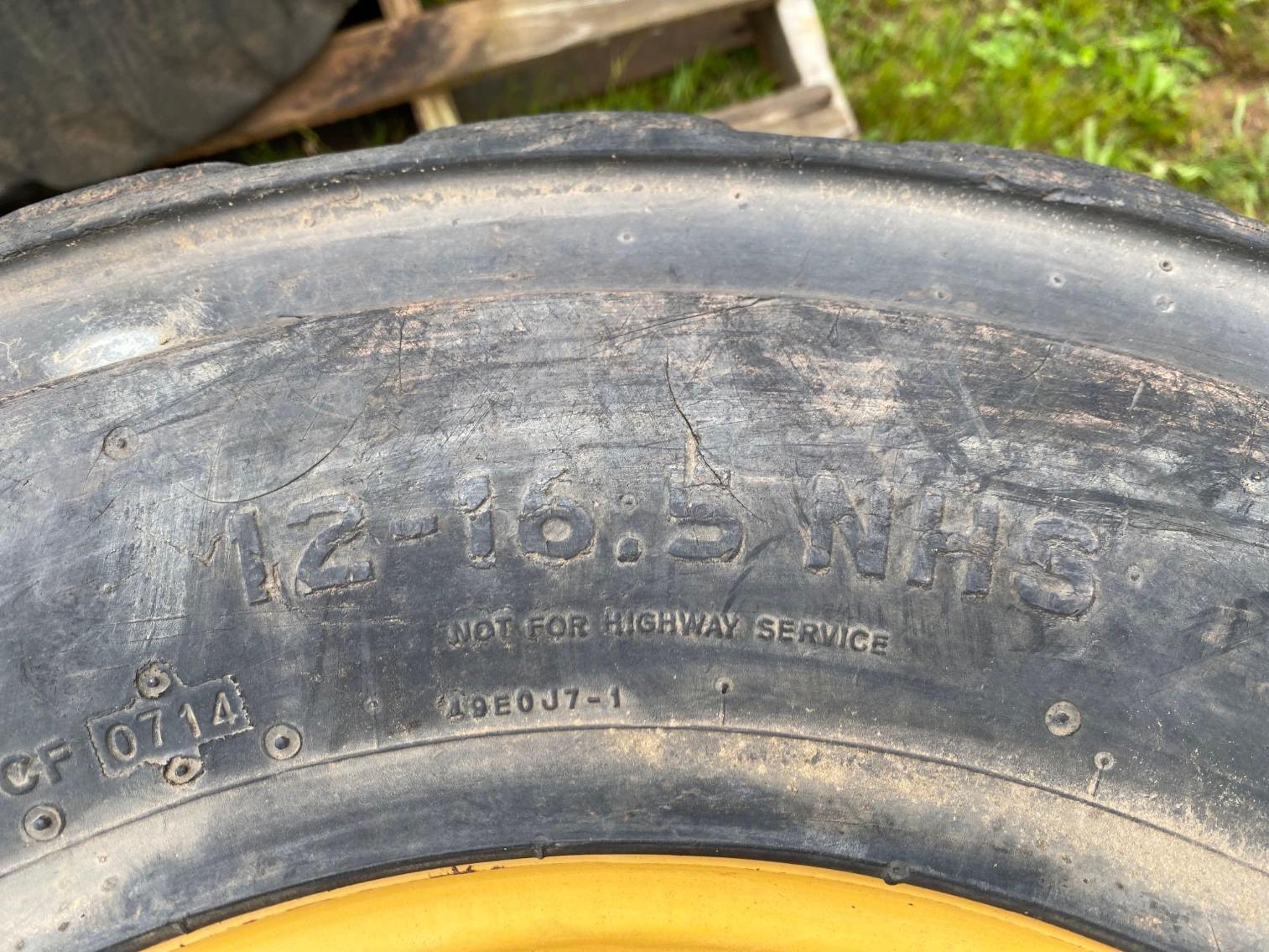 Image for 4 Caterpillar Skid Steer Wheels and Tires 12/16.5 