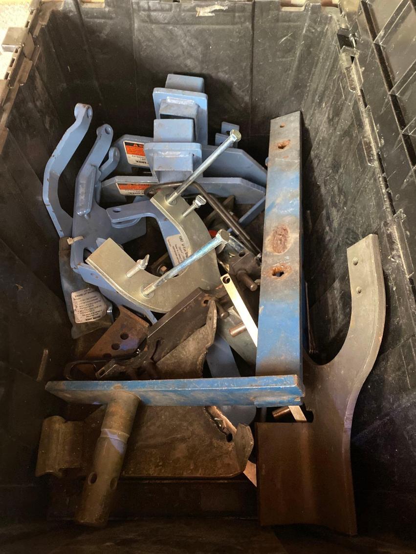 Image for Tote of Misc. Engine Brackets/Parts 