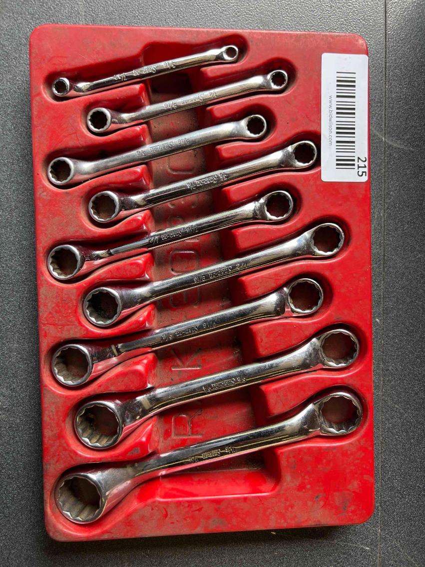 Image for Set of Snap-On Short Box End Wrenches 12 Pt. 3/16 to13/16