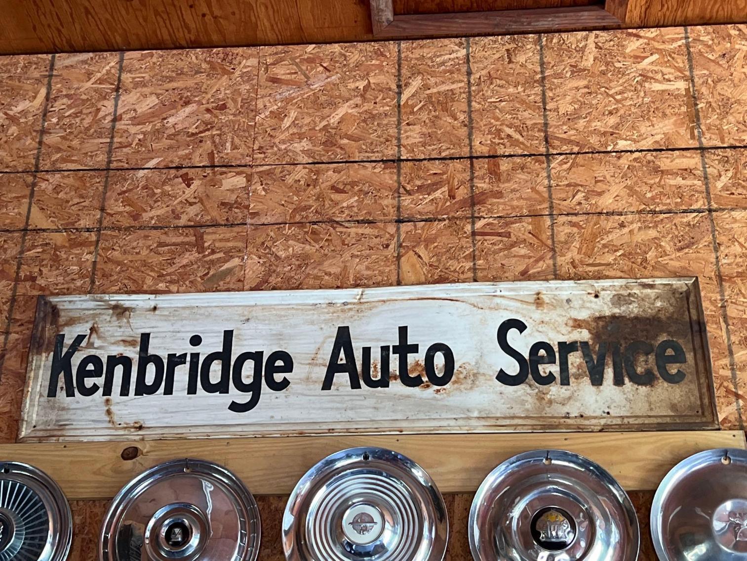Image for Vintage “Kenbridge Auto Service” Sign Approx 16”x64”