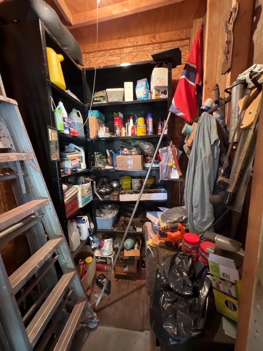 Image for Contents of Closet To Include Shelfs, ladders and all Misc. 