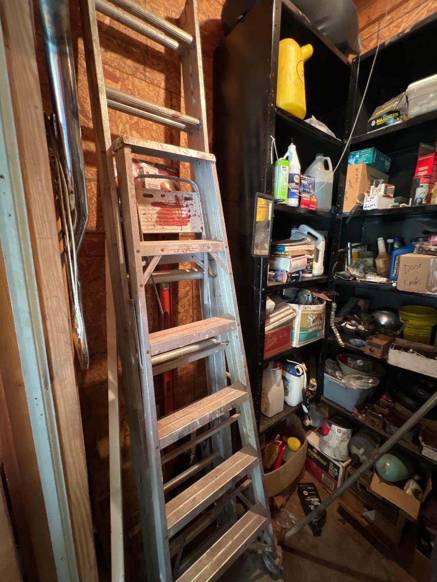 Image for Contents of Closet To Include Shelfs, ladders and all Misc. 