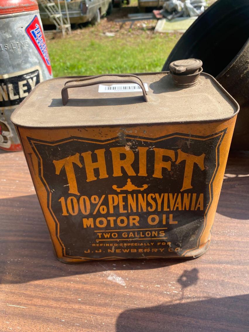Image for J. J.  Newberry Company 100% Thrift Pennsylvania Motor Oil Can