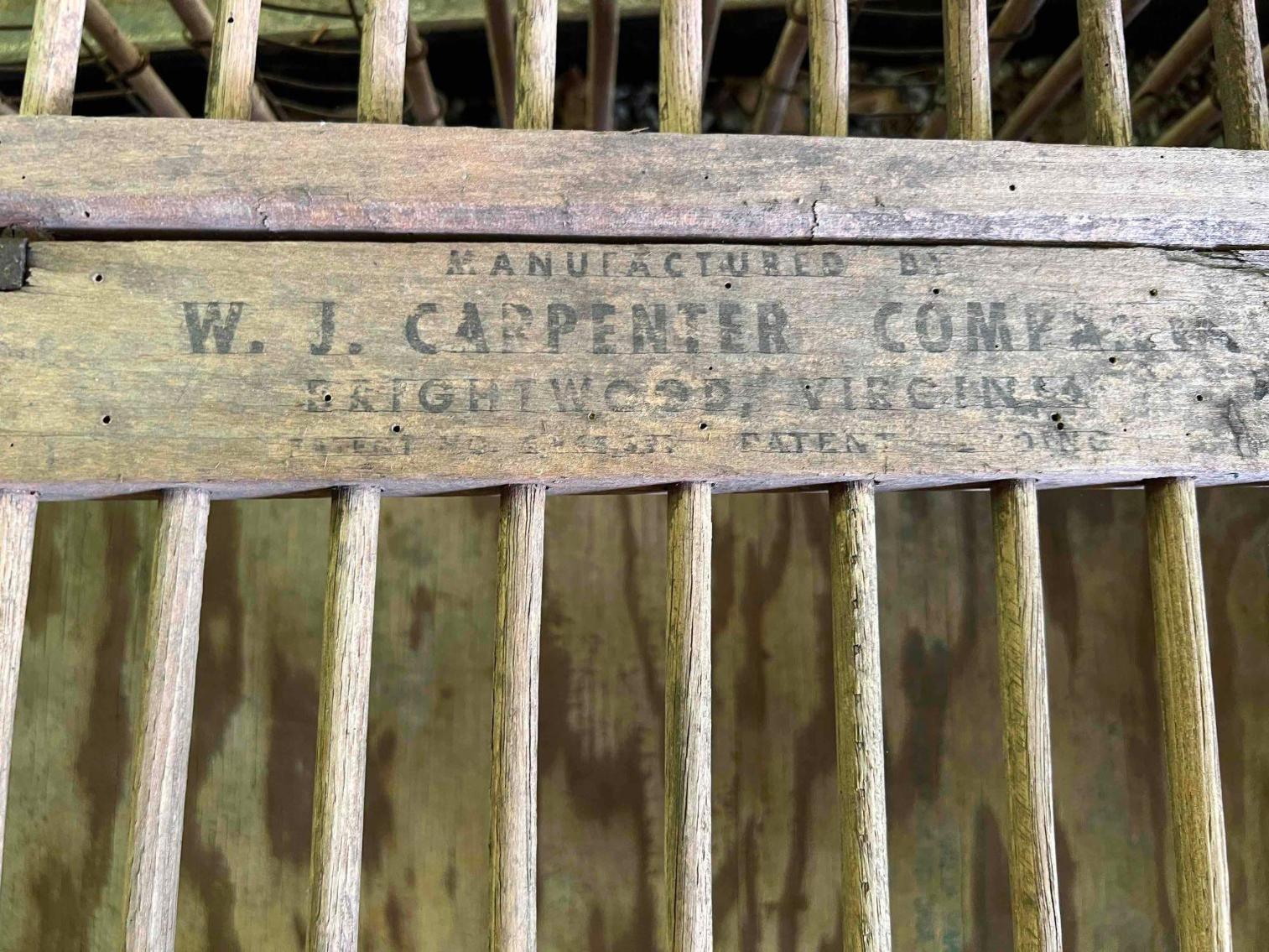 Image for Chicken Crate, W.J. Carpenter Brightwood Va (Fair Condition) 