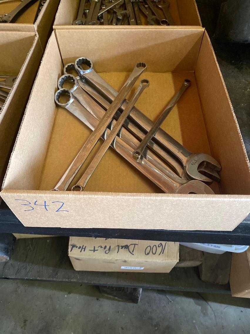 Image for Box of Large Snap on Wrenches and Long Box End Wrenches 