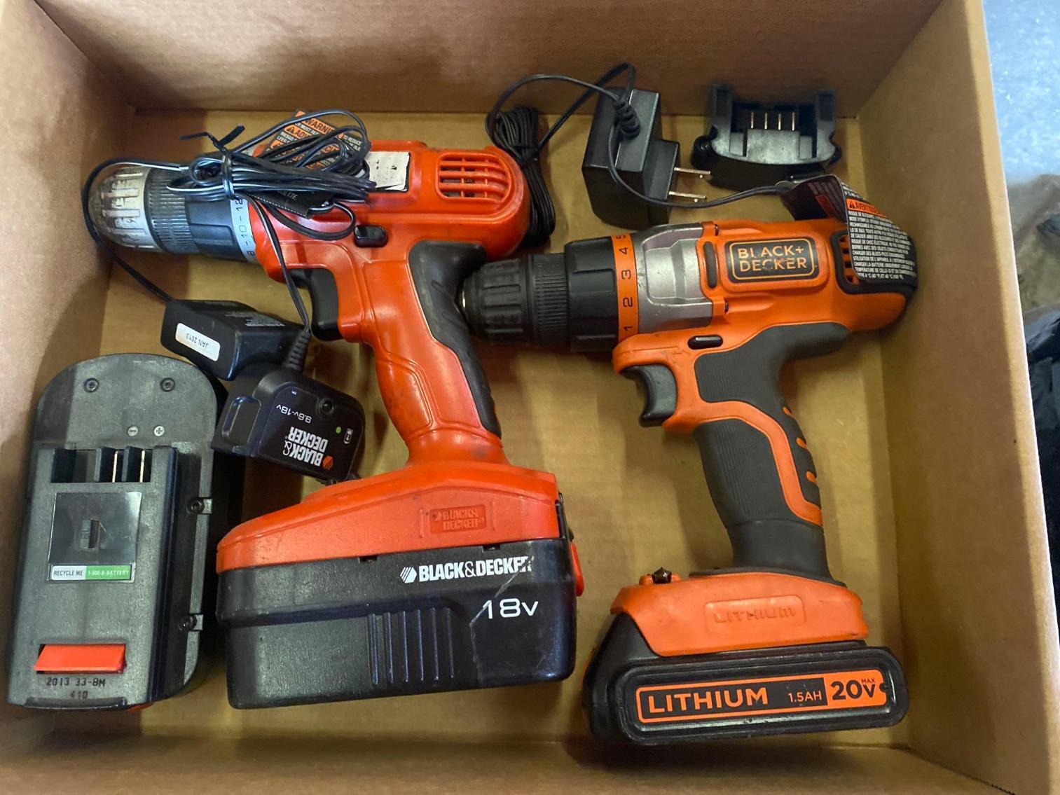 Image for 2 - Black & Decker Battery Power Drills (Appear to be Working)