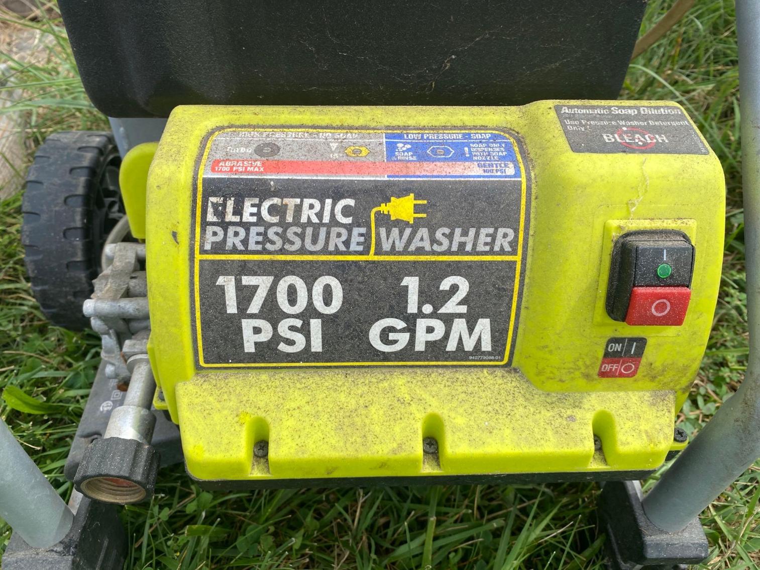 Image for Electric Pressure Washer 1700PSI, 1.2GPM