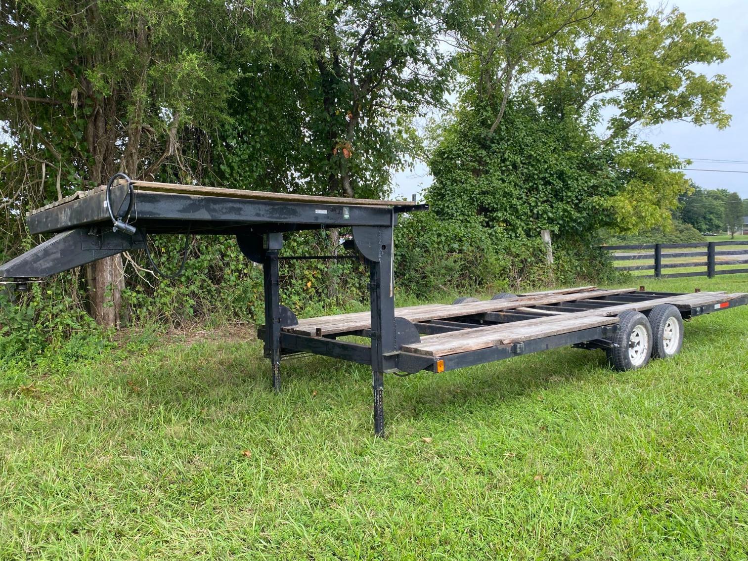 Image for 2017 Homemade 5th Wheel Utility Trailer (20'); dual axle, previously a camper, needs new deck