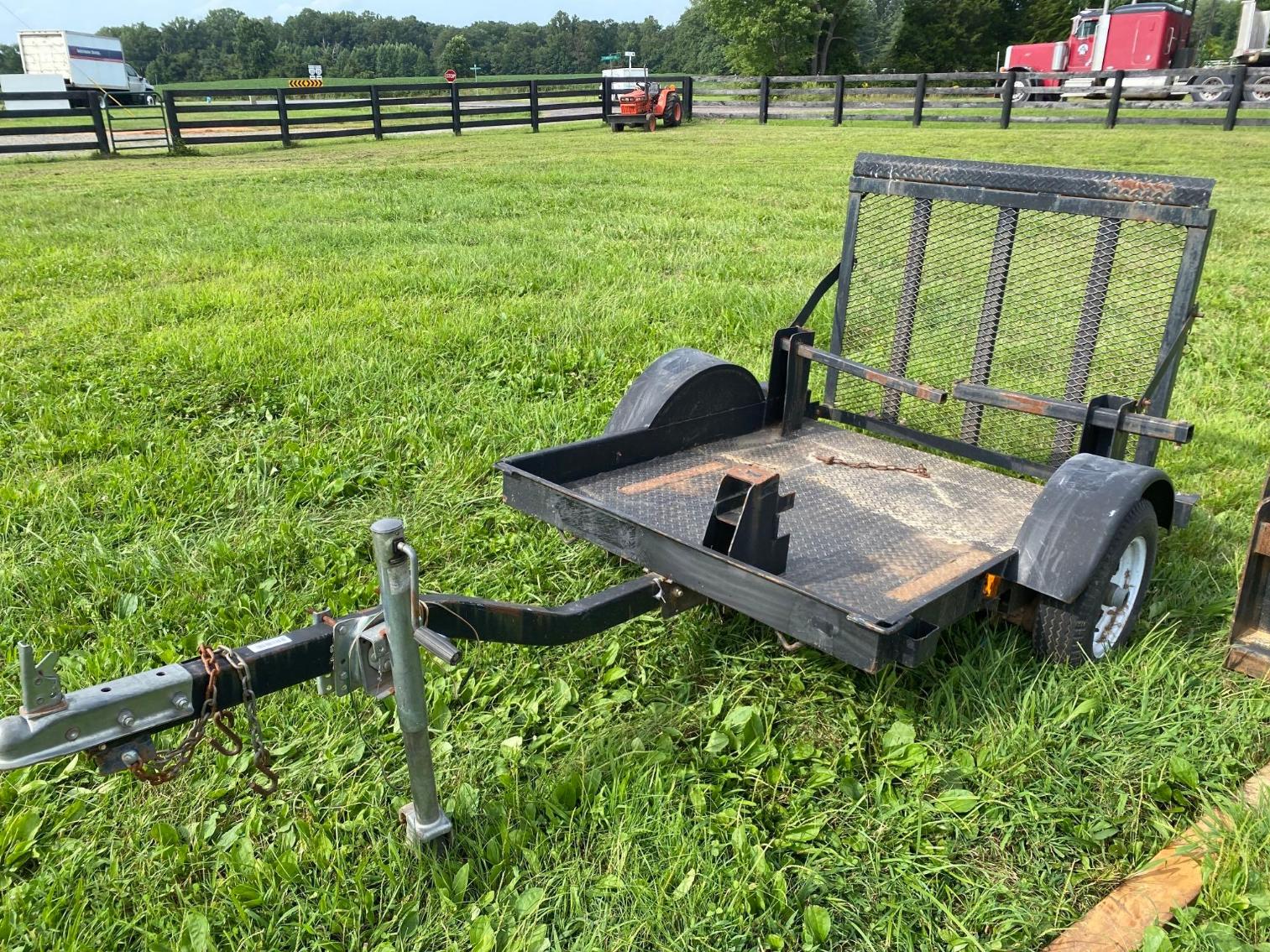 Image for 4' x 5 ' Utility Trailer, Per Seller Needs Lights, Was Previous Stump Grinder Trailer- NO TITLE