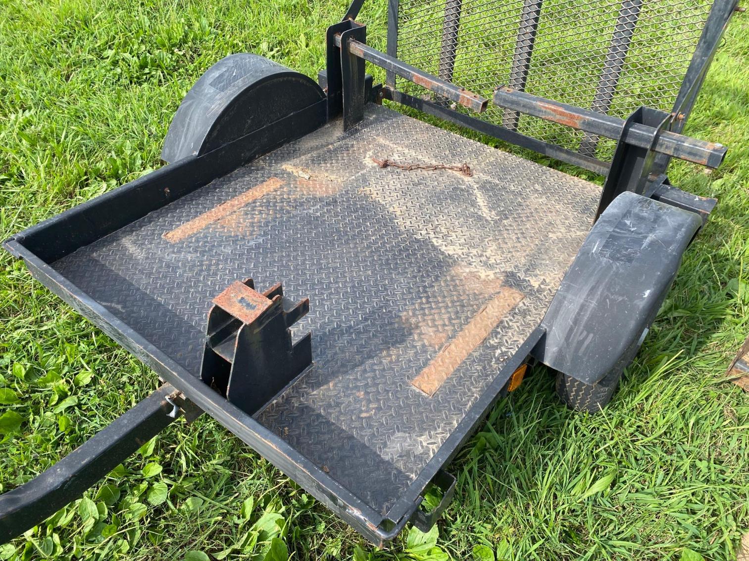 Image for 4' x 5 ' Utility Trailer, Per Seller Needs Lights, Was Previous Stump Grinder Trailer- NO TITLE