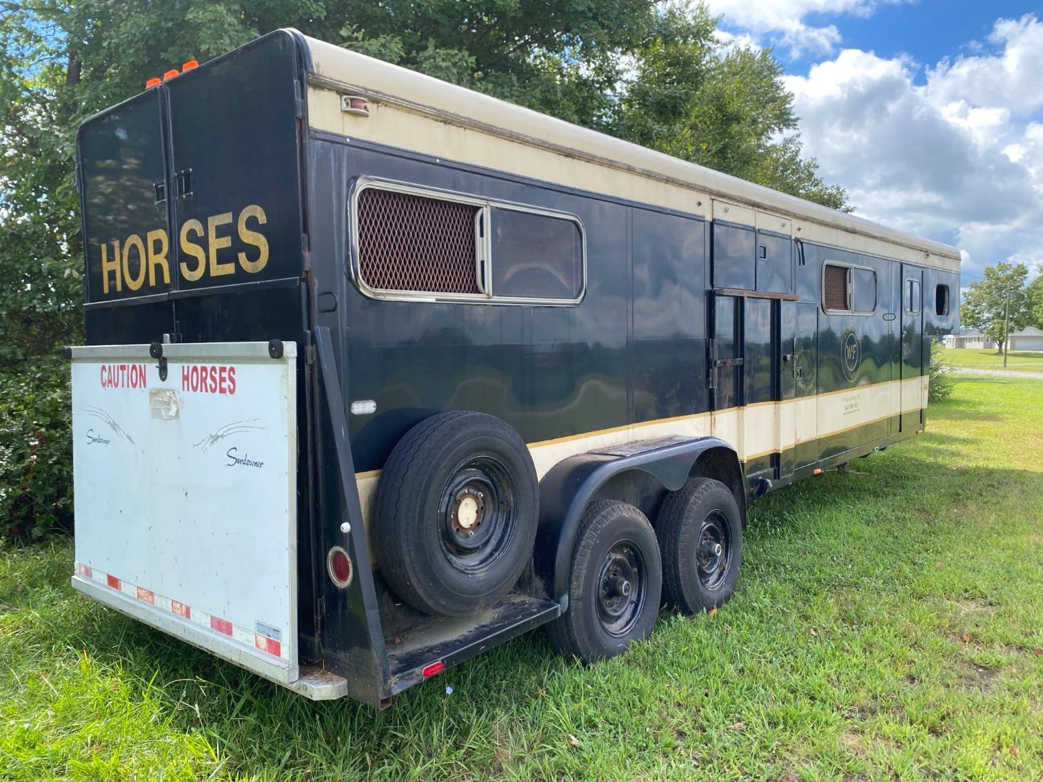 Image for Turnbow 4 Horse Trailer, Goose Neck Trailer, W Tack Room, Per Seller Used Until Brought To Auction Site 